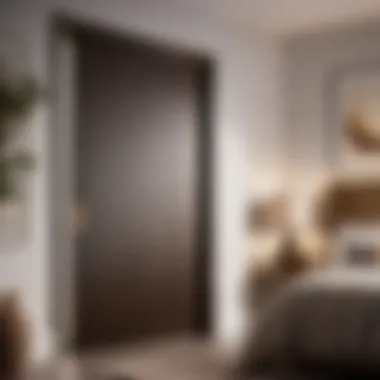 Sleek Soundproofing Design Soundproofed bedroom door in a modern setting