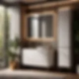 Elegance Redefined - Modern Standing Cabinet Elegant standing bathroom cabinet with doors in modern design