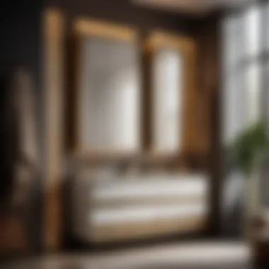 Luxury Personified - Premium Materials Luxurious standing bathroom cabinet with doors crafted from premium materials