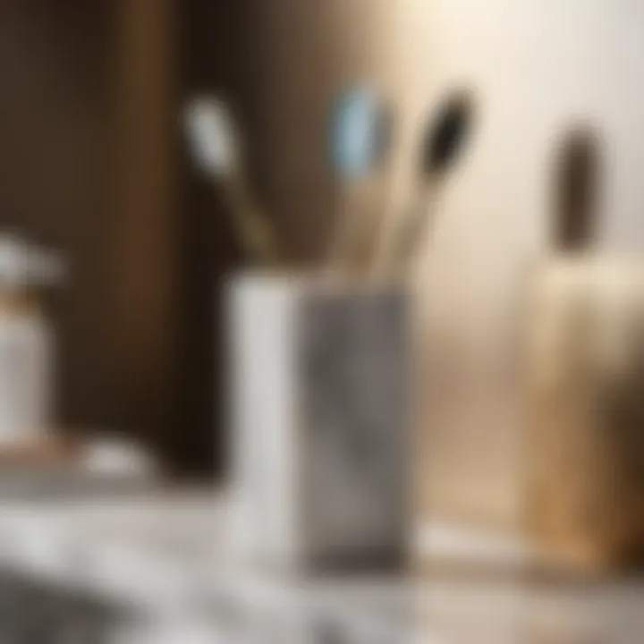 Luxurious Marble Toothbrush Holder Elegant marble toothbrush holder