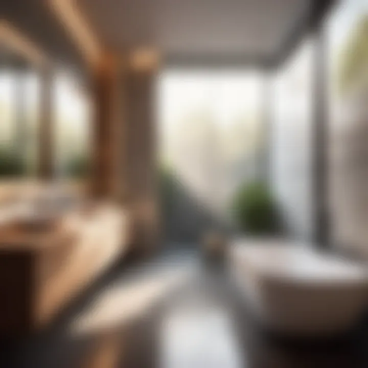 Illustration showcasing well-ventilated bathroom