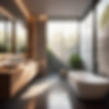 Well-Ventilated Bathroom Illustration showcasing well-ventilated bathroom