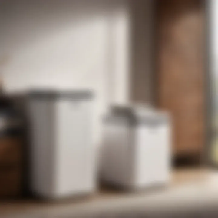 Modern laundry storage containers in sleek design