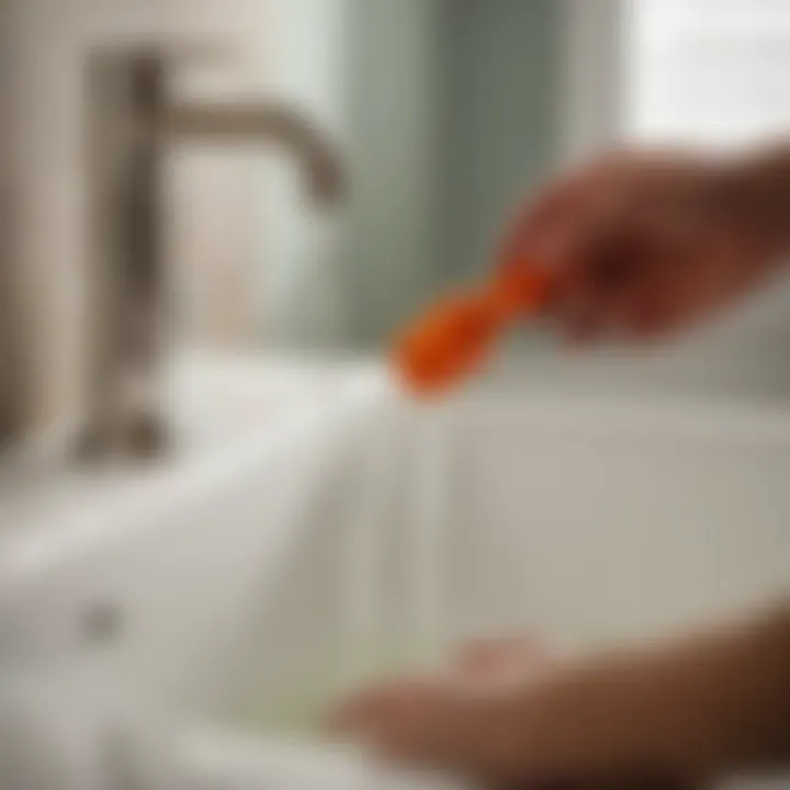 Using plunger to unclog bathroom sink