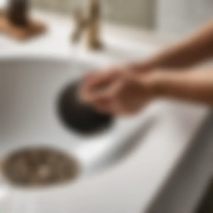 Hair Clog Removal Technique Removing hair clog from bathroom sink drain