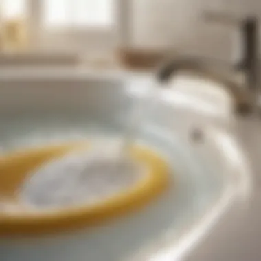 Natural Remedies for Bathtub Drain Clog Illustration of pouring baking soda and vinegar down bathtub drain