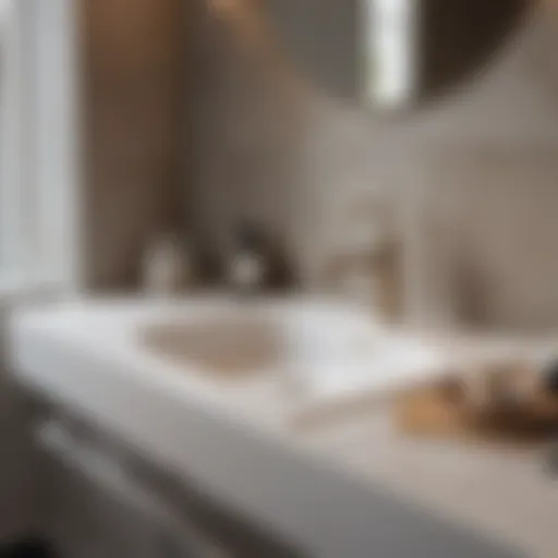 Elegant undermount sink in a compact bathroom setting