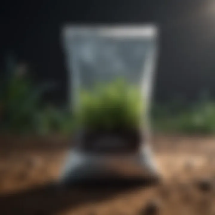 Close-up of a balanced fertilizer bag showcasing nutrient composition