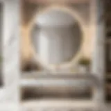 Modern marble vanity with sleek design