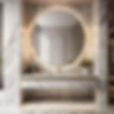 Modern marble vanity with sleek design