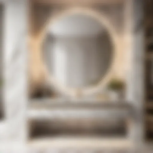 Modern marble vanity with sleek design