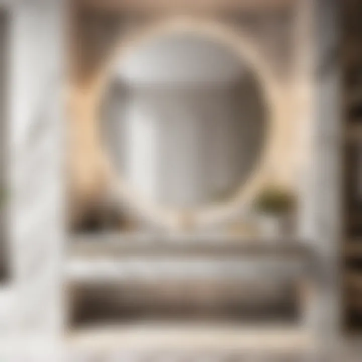 Modern marble vanity with sleek design