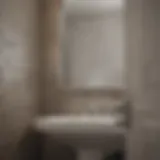 Illustration of a bathroom showing visible signs of a leak