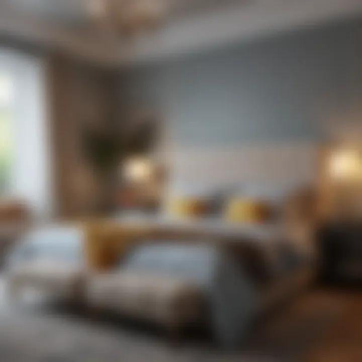 Calming colors and decor enhance bedroom tranquility