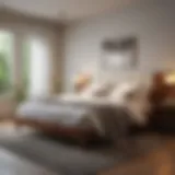 Serene bedroom with optimal bed placement