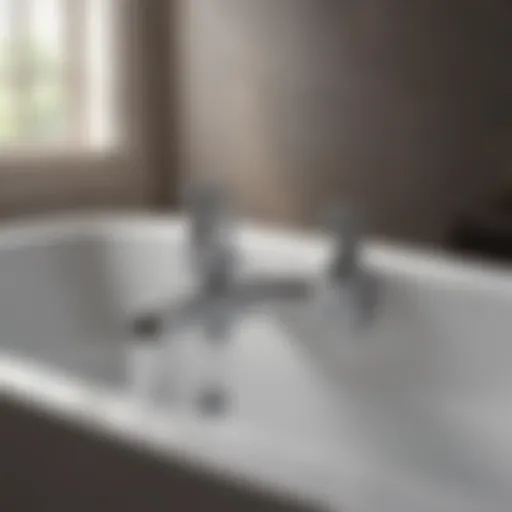 Elegant cross handle bathtub faucet design