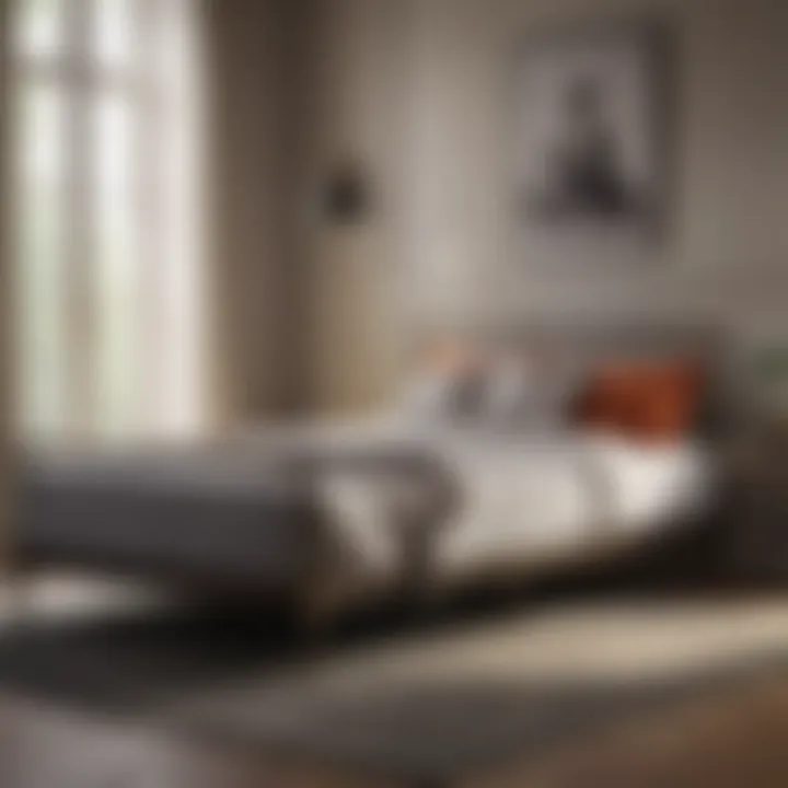 Diagram showing daybed frame compatibility with mattress sizes