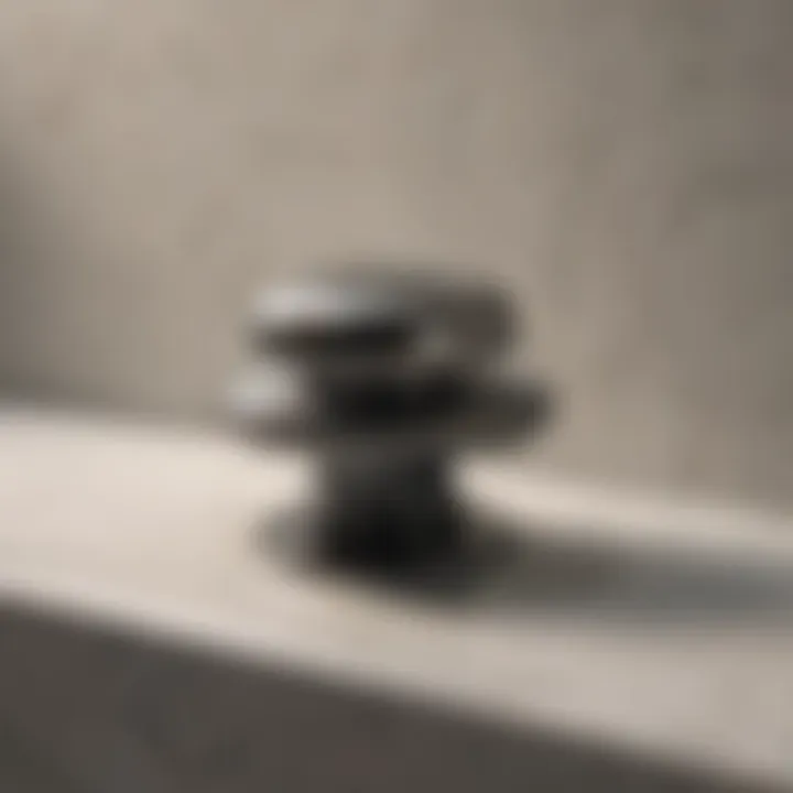 Diverse Designs of Drain Stoppers Various types of drain stoppers showcasing design diversity