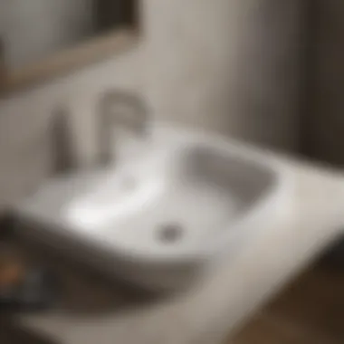 Materials for Drop-In Bathroom Sinks Diverse materials for drop-in bathroom sinks displayed