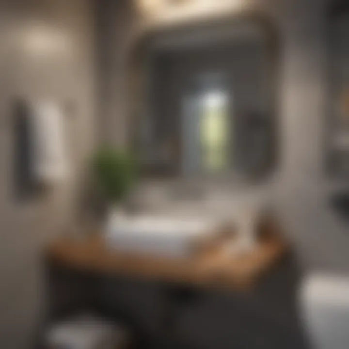 A beautifully renovated bathroom featuring a drop-in sink