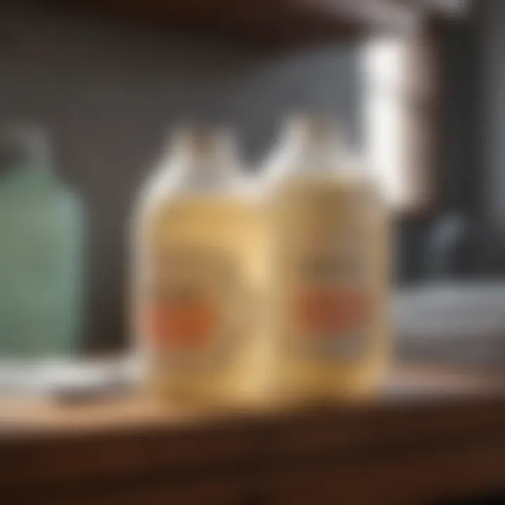 Eco-friendly detergent options on a shelf