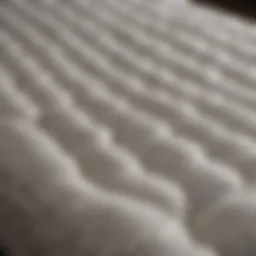 Close-up of hypoallergenic mattress materials showcasing their texture and quality
