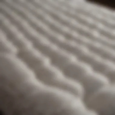 Close-up of hypoallergenic mattress materials showcasing their texture and quality