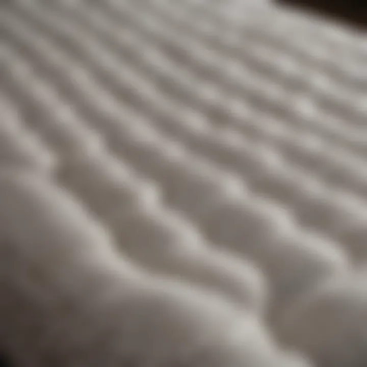 Close-up of hypoallergenic mattress materials showcasing their texture and quality
