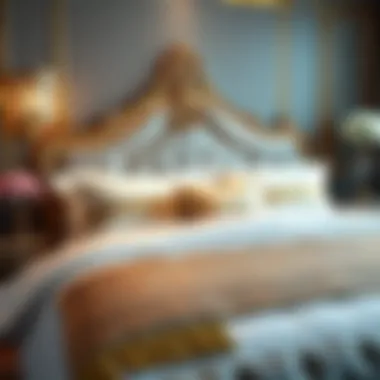 Elegant Bedding and Decor for King Size Beds Close-up of king size bed with stylish bedding and decorative elements