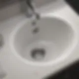 Detailed diagram of laundry tub drain components