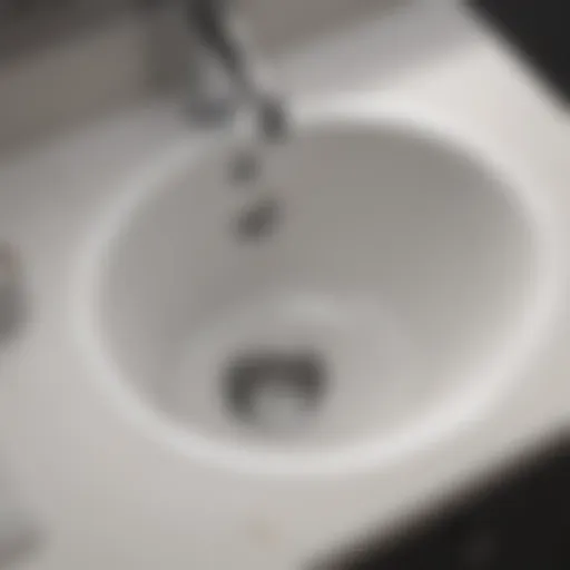 Detailed diagram of laundry tub drain components
