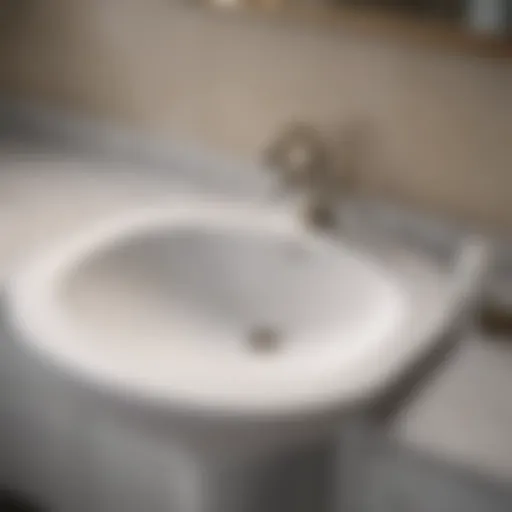 Detailed view of a P-trap installation under a bathroom sink