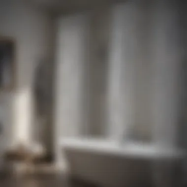 Aesthetic Shower Curtain for Bathroom Elegance Stylish shower curtain enhancing the aesthetic of a bathroom