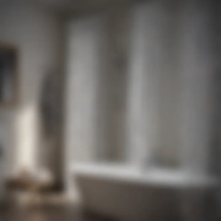 Aesthetic Shower Curtain for Bathroom Elegance Stylish shower curtain enhancing the aesthetic of a bathroom