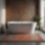 Elegant Design of Suctionless Bathtub Mat Elegant suctionless bathtub mat with decorative patterns