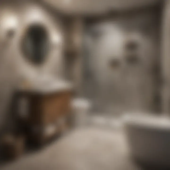 Visual representation of essential components needed for a basement bathroom