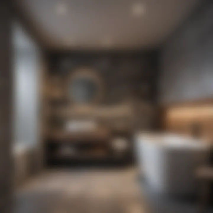 Modern basement bathroom design showcasing elegance and functionality