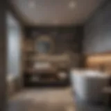 Elegant Basement Bathroom Modern basement bathroom design showcasing elegance and functionality