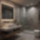 Elegant basement bathroom design showcasing modern fixtures