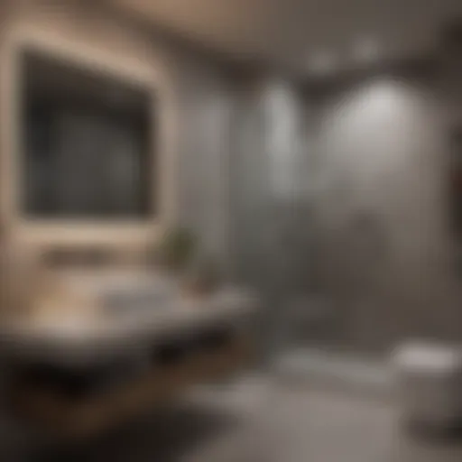 Elegant basement bathroom design showcasing modern fixtures