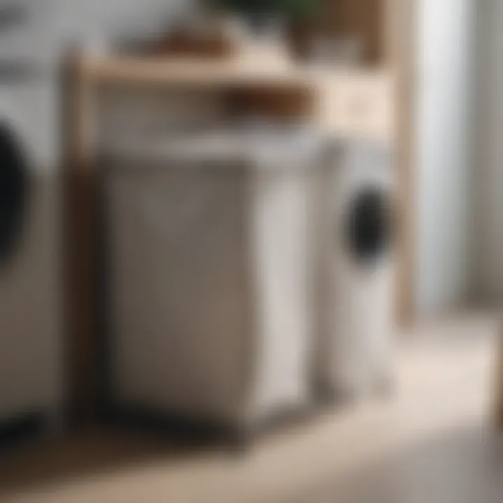 Stylish double-sided laundry hamper with compartments