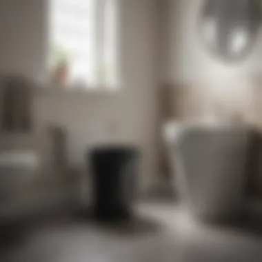 Aesthetic Contribution of a Trash Can in Bathrooms Large trash can enhancing bathroom aesthetics