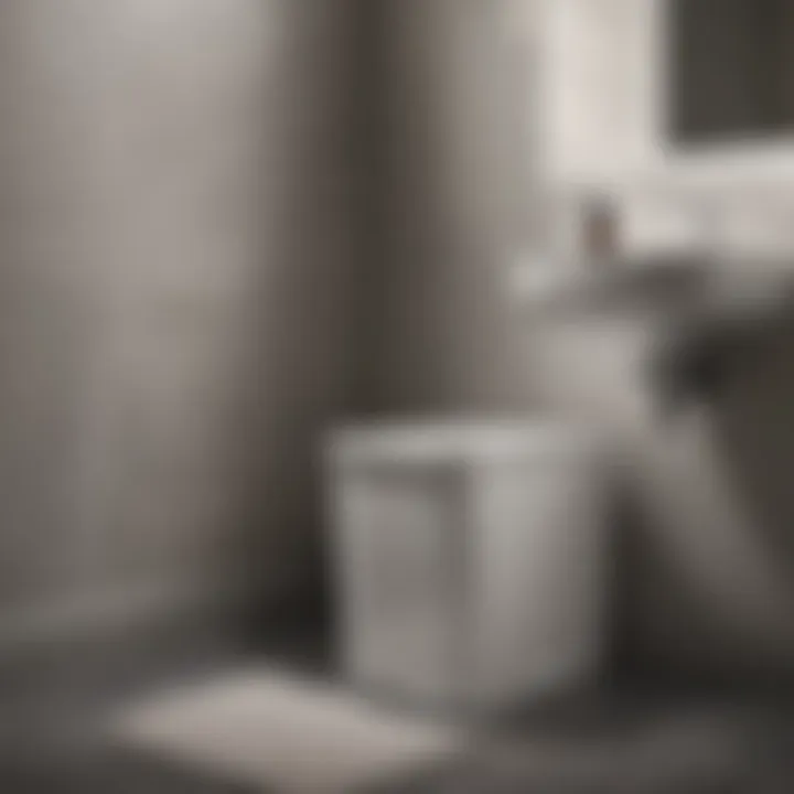 Functional features of a large bathroom trash can