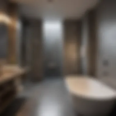 Accessible features in a universal bathroom, highlighting inclusivity