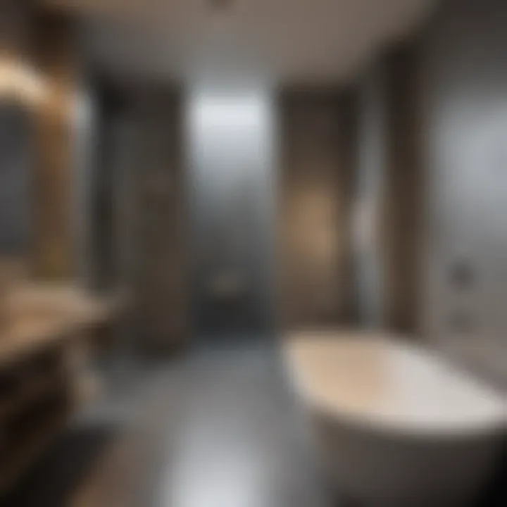 Accessible features in a universal bathroom, highlighting inclusivity