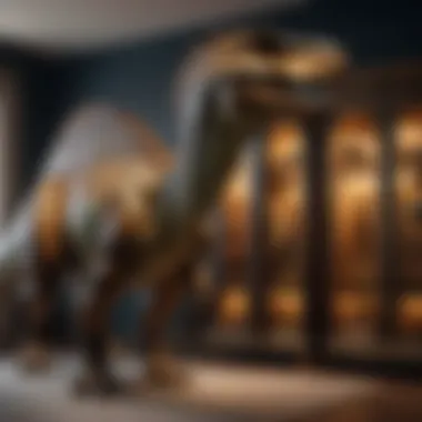 Exquisite Dinosaur Wardrobe Craftsmanship Unique dinosaur-inspired wardrobe with intricate details