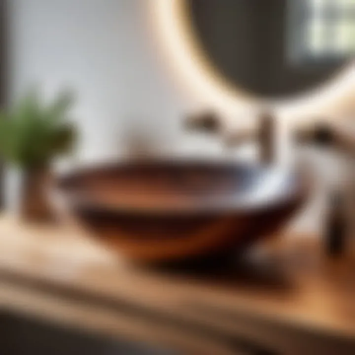 Artistic Wood Countertop Sink Blending Natural Elements Unique Wood Countertop Sink