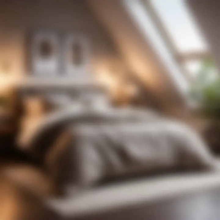 Elegant Loft Bedroom with Cozy Bedding Elegant loft bedroom with cozy bedding