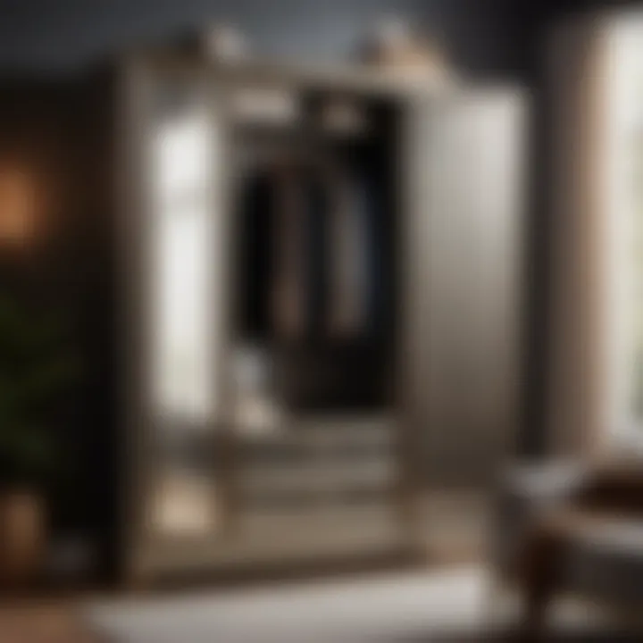 Minimalist Metal Bedroom Armoire