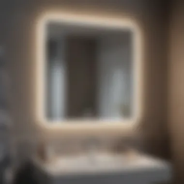 Intuitive Touch Controls for User-Friendly Experience User interacting with touch controls on Bluetooth mirror